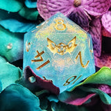 'Aasimar Grace’ Extra-Shimmery 30mm D20 Dice