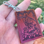 ‘Death’ Colorshifting Tarot Card Keychain
