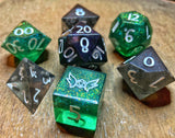 ‘Earth & Space’ Mixed Palette Handmade Dice Set