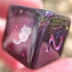 ‘Belly Scritches, Plz?’ Handmade Kitty D6 Gaming Dice