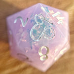 Opalescent Pastel Purple Handmade D20