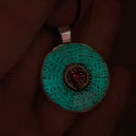 Glow in the Dark Hand Painted Resin Pendant Necklace