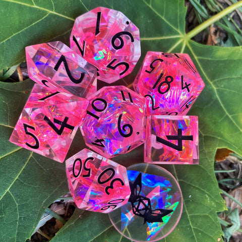 ‘Pixie Witch’ Sharp Edge Polyhedral Dice Set