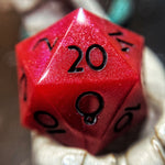 Apple Red Shimmery D20 Pin